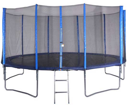 Trampolína na záhradu: priemer, sieť, ukotvenie a čo s ňou cez zimu